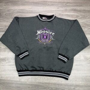 Vintage Hoosier Racing Tire Crewneck Sweatshirt Mens Large Gray Pullover 90s VTG